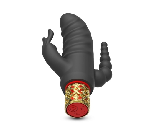 Crushious Romanov Classic Vibrator - Black/Golden, Removable Silicone Cover