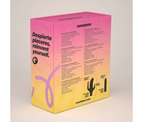 Crushious Romanov Classic Vibrator - Black/Golden, Removable Silicone Cover