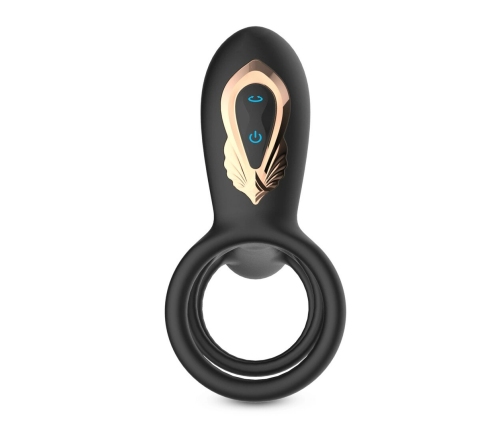 Crushious Tornado Black Rotating Intimate Ring with Remote Control 12cm
