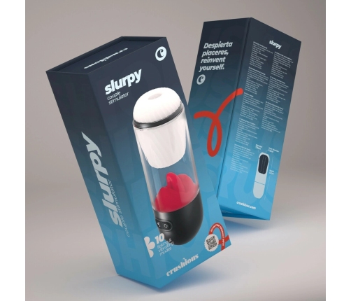 Crushious Slurpy 2-in-1 Intimate Machine with Rotating & Licking System, Transparent