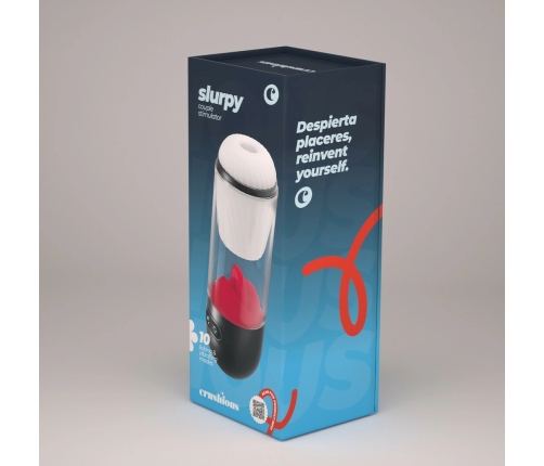 Crushious Slurpy 2-in-1 Intimate Machine with Rotating & Licking System, Transparent
