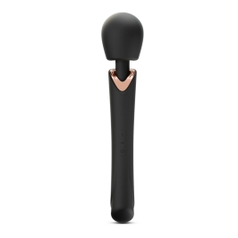 Crushious Holly Black Wand Massager - Rechargeable Silicone 30cm