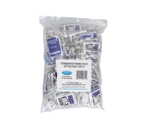 EXS Key Rings 'Just Use It' - Condoms - 50 Pieces