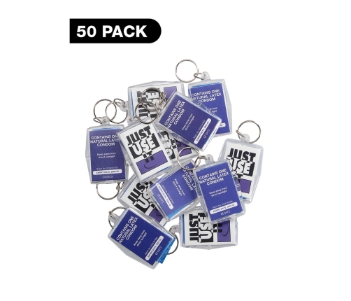 EXS Key Rings 'Just Use It' - Condoms - 50 Pieces