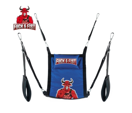 Fuck & Fist Fabric Support Sling Set Blue/Black 60x107cm