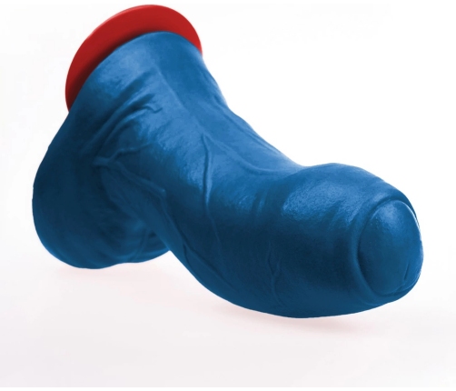 Buri XL Blue Curved Model PVC Intimate Machine with Suction Base 27cm