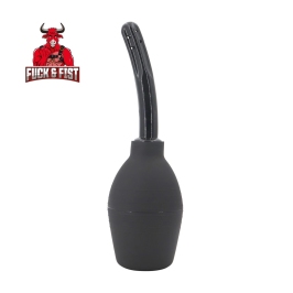 Enema Bulb 310 ml Black - Intimate Hygiene Device with Curved Tip