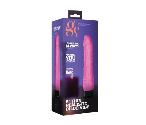 Thin Realistic Dildo Vibrator - 8 / 20 cm
