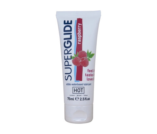 Superglide - Edible Waterbased Lubricant - Raspberry - 3 fl oz / 75 ml