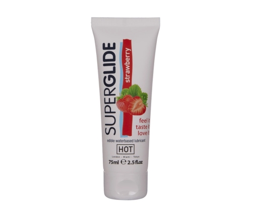 Superglide - Edible Waterbased Lubricant - Strawberry - 3 fl oz / 75 ml