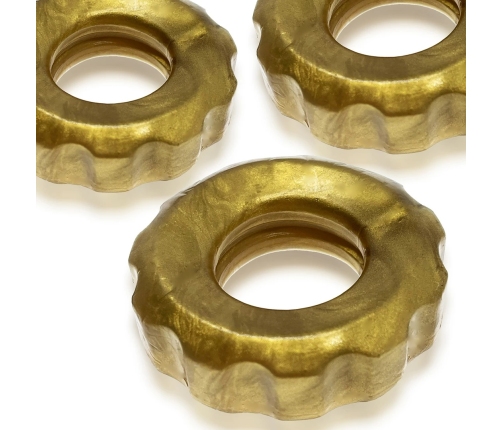 Hunkyjunk Super Huj 3-Pack Stretchy Rings Bronze Metallic Set