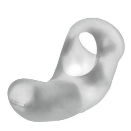 Hunkyjunk Buzzfuck Taint Vibe Sling Clear Ice - Vibrating Support Ring