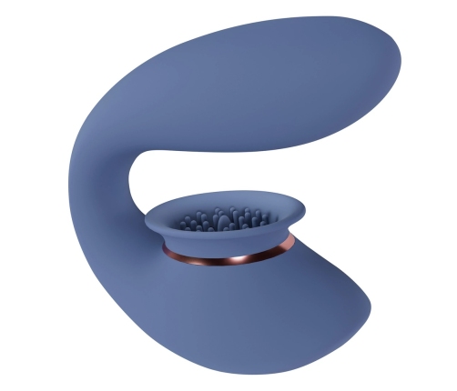 Twitch 3 - Rechargeable Vibrator and Suction - Blue/Grey