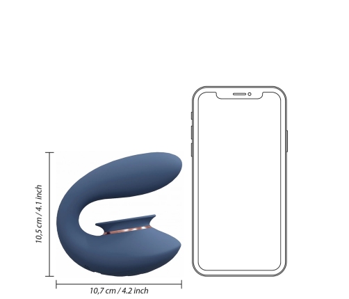 Twitch 3 - Rechargeable Vibrator and Suction - Blue/Grey