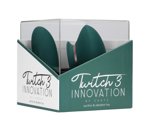 Twitch 3 - Rechargeable Vibrator and Suction - Forest Green
