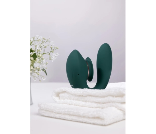 Twitch 3 - Rechargeable Vibrator and Suction - Forest Green