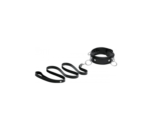 Leather Collar with Leash