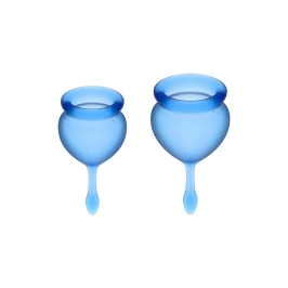 Feel Good Menstrual Cup Set - Medical Silicone, 2 Sizes, 15/20ml