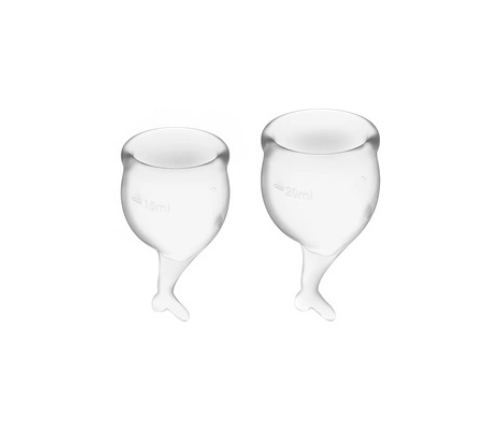 Feel Secure Menstrual Cup - Flexible Medical-Grade Silicone, Size M