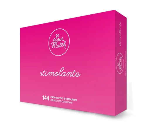Stimolante - Ribs and Dots Condoms - 144 Pieces