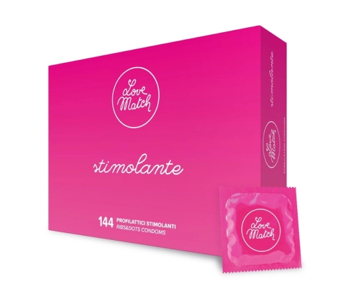 Stimolante - Ribs and Dots Condoms - 144 Pieces