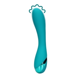 Smooth Silicone G-Spot Vibrator - Teal Blue