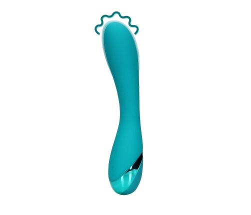 Smooth Silicone G-Spot Vibrator - Teal Blue