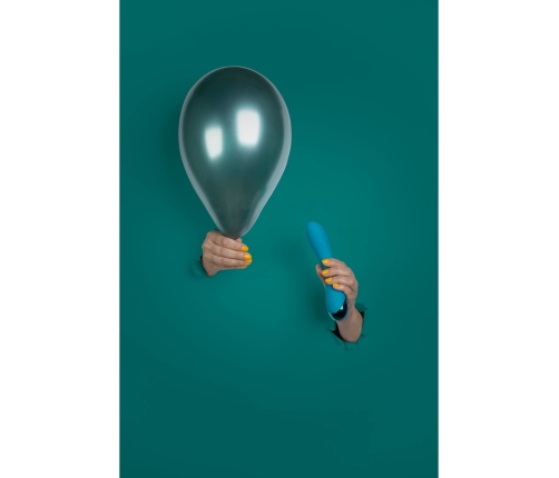 Smooth Silicone G-Spot Vibrator - Teal Blue