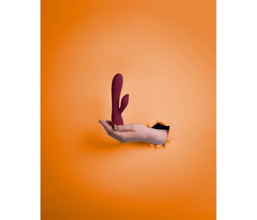 Smooth Silicone Rabbit Vibrator - Dark Cherry