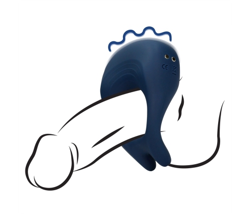 Pointed Vibrating Cock Ring - Baltic Blue