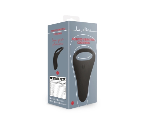 Pointed Vibrating Cock Ring - Licorice Black