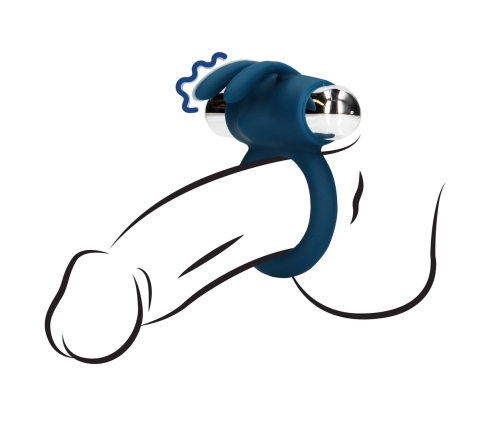 Vibrating Rabbit Cock Ring - Baltic Blue