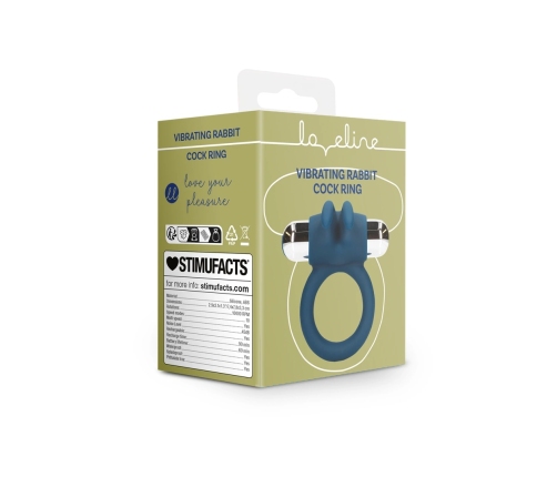 Vibrating Rabbit Cock Ring - Baltic Blue