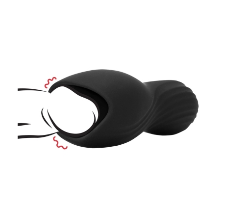 Vibrating Masturbator Sleeve - Licorice Black