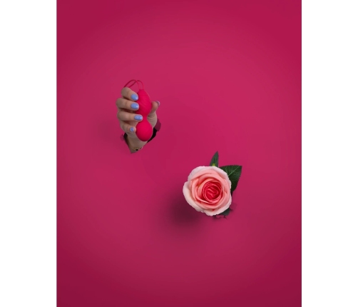 Vibrating Egg with Remote Control - Strawberry Red