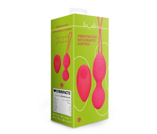 Vibrating Egg with Remote Control - Strawberry Red