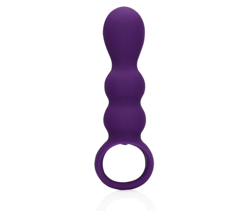 Teardrop Shaped Anal Vibrator - Clear Purple