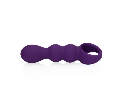 Teardrop Shaped Anal Vibrator - Clear Purple