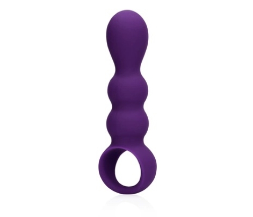 Teardrop Shaped Anal Vibrator - Clear Purple
