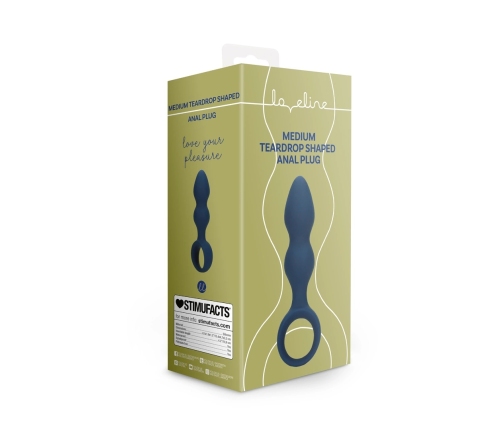 Teardrop Shaped Anal Plug - Medium - Baltic Blue