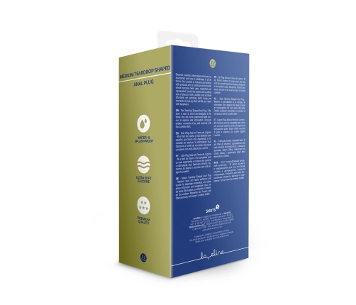 Teardrop Shaped Anal Plug - Medium - Baltic Blue