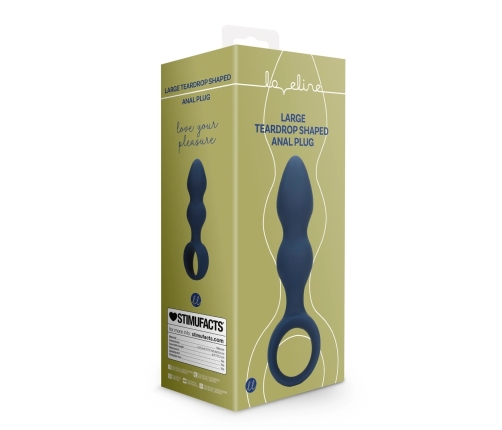 Teardrop Shaped Anal Plug - Large - Baltic Blue