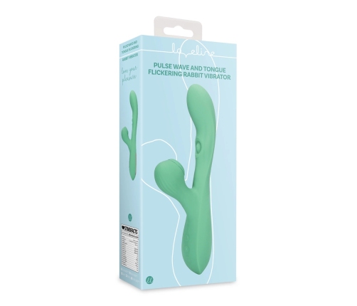 Pulse Wave and Tongue Flickering Rabbit Vibrator - Blue Grass