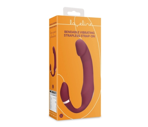 Bendable Vibrating Strapless Strap-on - Merlot Grape