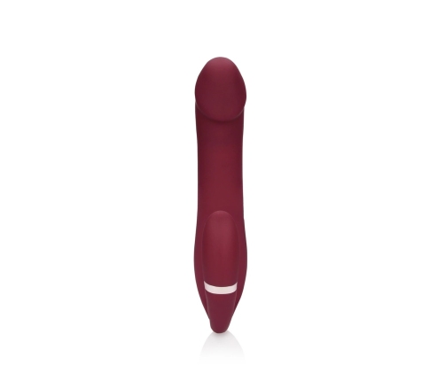 Bendable Vibrating Strapless Strap-on - Merlot Grape