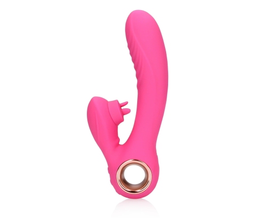 Tongue Flickering and Heating Rabbit Vibrator - Exuberant Pink