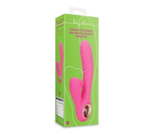 Tongue Flickering and Heating Rabbit Vibrator - Exuberant Pink