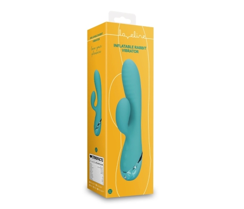 Inflatable Rabbit Vibrator - Peacock Blue