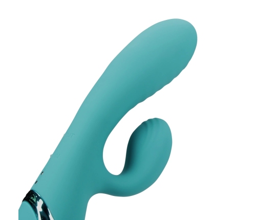 Inflatable Rabbit Vibrator - Peacock Blue