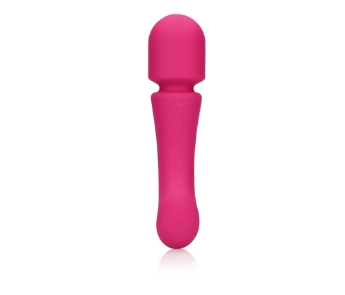 Ultra Soft Silicone Double-Sided Wand Vibrator - Prestone Pink